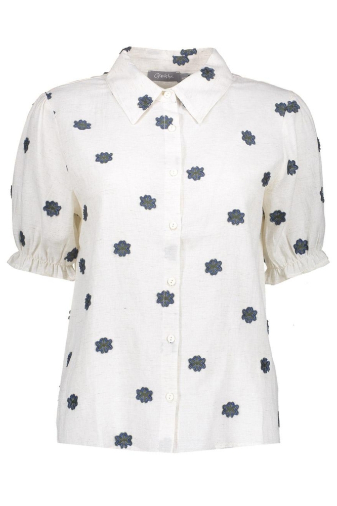 BLOUSE MET BLOEMENPRINT 53463 20 000010 OFF WHITE/BLUE/GREEN